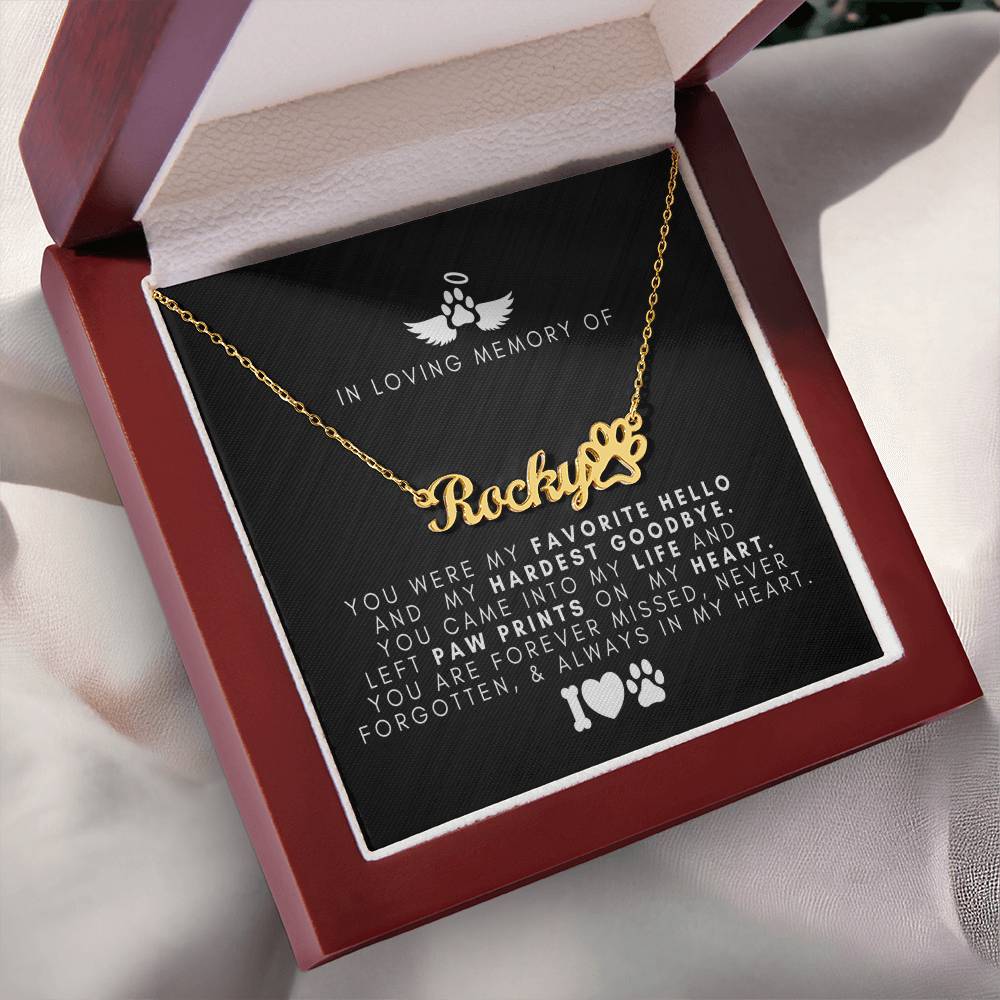 Personalized Pet Memorial Necklace