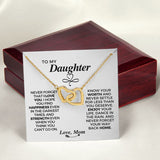 Mother Daughter Necklace - Interlocking Hearts Pendant