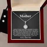 (Limited Time Offer) Gift for Mother from Son - 14K White Gold Finish Jewelry Set