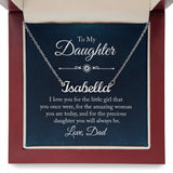 Dad to Daughter - Custom Name Necklace with Message Card