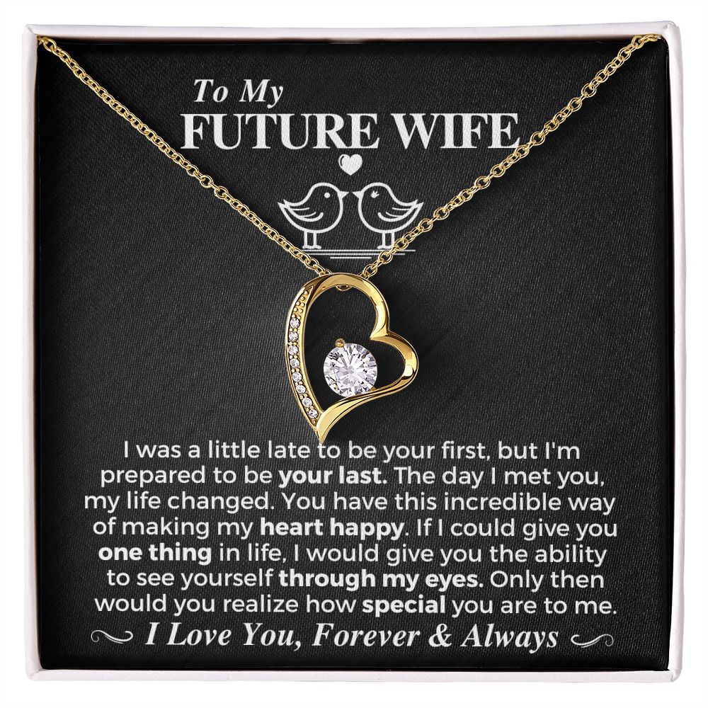 Future Wife - 18k Yellow Gold Heart Pendant Necklace